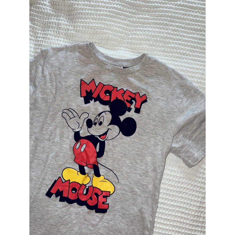 Disney Mickey Mouse T-Shirt Kids Size‎ L 14/16 Gray Short Sleeve Graphic Tee